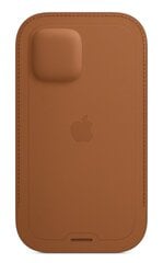 Apple iPhone 12 Pro Max Leather Sleeve with MagSafe, Saddle Brown цена и информация | Чехлы для телефонов | pigu.lt