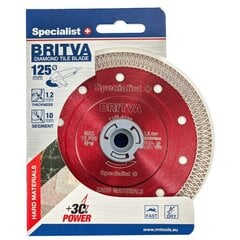 Deimantinis diskas Britva 125x1,2x22 mm kaina ir informacija | Mechaniniai įrankiai | pigu.lt