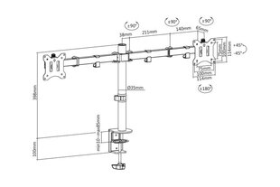 Digitus DA-90400 15-32” kaina ir informacija | Digitus Buitinė technika ir elektronika | pigu.lt