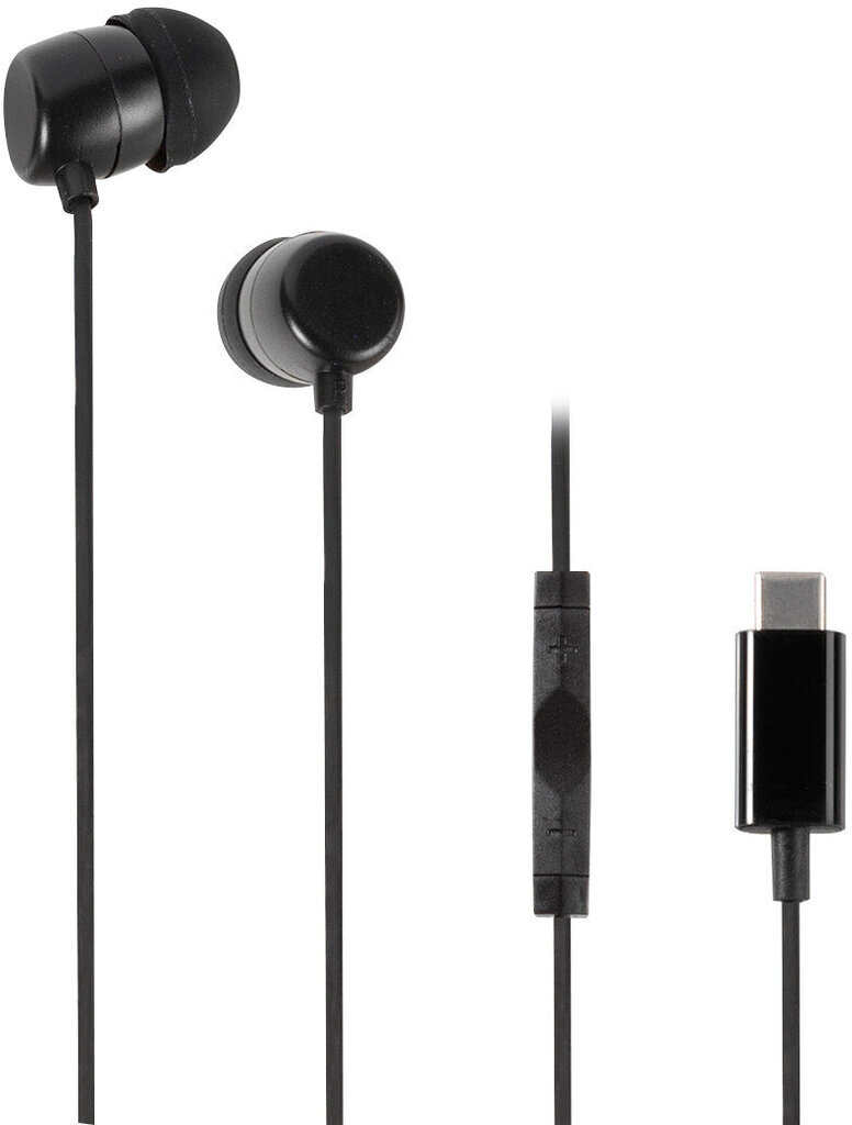 Vivanco headset Stereo Earbuds USB-C, black (61752) kaina ir informacija | Ausinės | pigu.lt