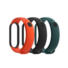 Xiaomi Mi Band 5 wristband, blue/yellow/green 3pcs цена и информация | Аксессуары для смарт-часов и браслетов | pigu.lt
