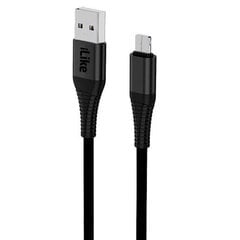 iLike ICM01 Ištvermingas TPE USB į Micro USB Universalus Įkrovimo ir Duomenų Kabelis 1m Juoda kaina ir informacija | Laidai telefonams | pigu.lt