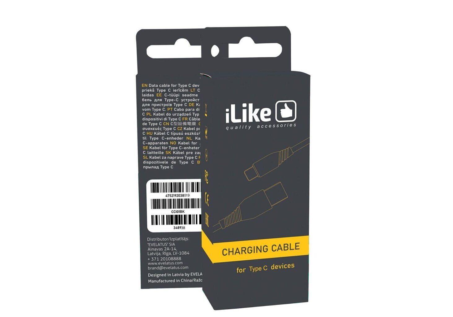 ILike Charging Cable ICT01, USB-C kaina ir informacija | Laidai telefonams | pigu.lt