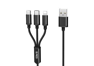 ILike Charging Cable 3 in 1 CCI02, USB, 1.2 m цена и информация | Кабели для телефонов | pigu.lt