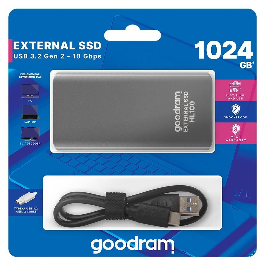 GoodRam SSDPR-HL100-01T kaina ir informacija | Vidiniai kietieji diskai (HDD, SSD, Hybrid) | pigu.lt