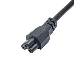 Кабель питания RoGer Euro 3-Pin, 1м, чёрный цена и информация | Охлаждающие подставки и другие принадлежности | pigu.lt