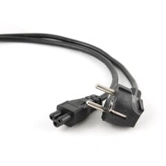 RoGer Euro 3-Pin PSU Cable 1m Black kaina ir informacija | Kompiuterių aušinimo ir kiti priedai | pigu.lt