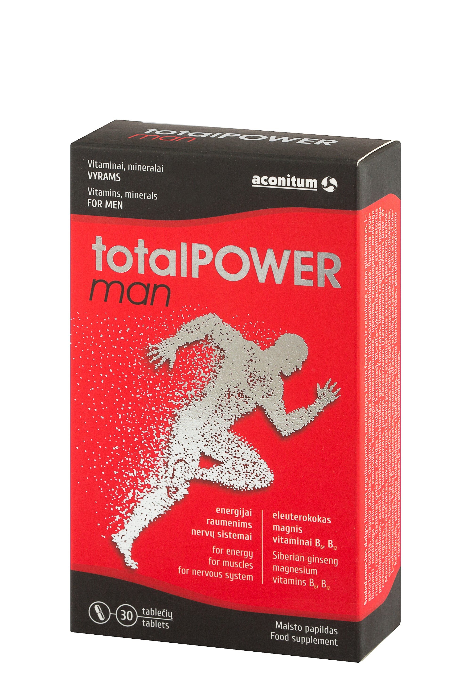 Maisto papildas Total Power Man, 30 tablečių kaina | pigu.lt