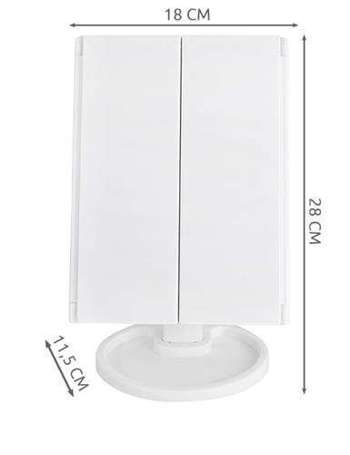Kosmetinis veidrodis su LED apšvietimu kaina ir informacija | Vonios kambario aksesuarai | pigu.lt