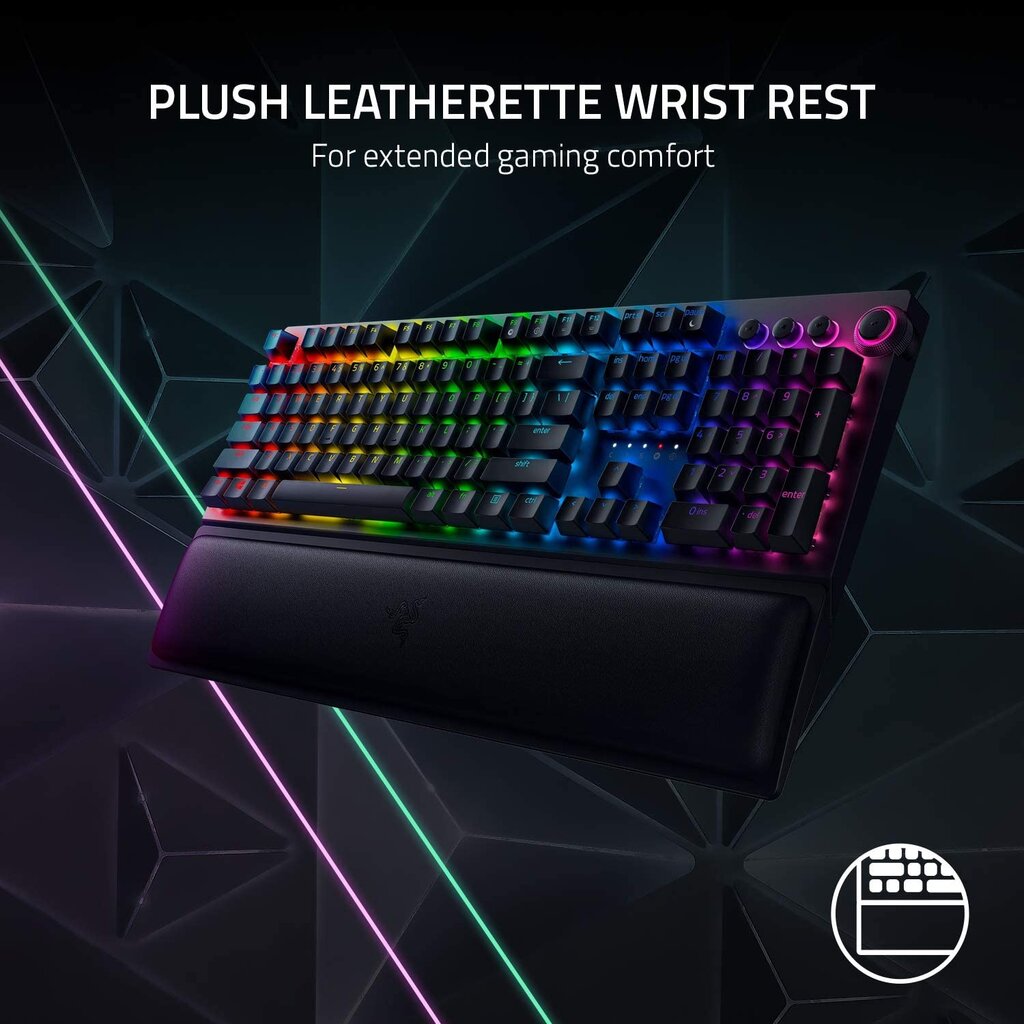 Mechaninė Razer BlackWidow V3 Pro, Green Switch, US, klaviatūra, juoda цена и информация | Klaviatūros | pigu.lt