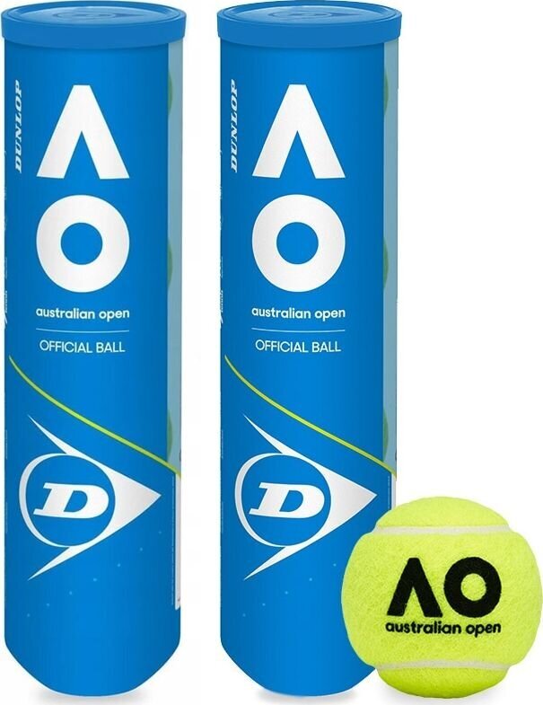 Lauko teniso kamuoliukai Dunlop Australian Open (2x4 vnt.) цена и информация | Lauko teniso prekės | pigu.lt