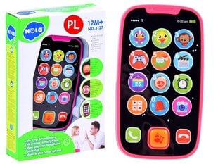 Детский интерактивный телефон, розовый цена и информация | Игрушки для малышей | pigu.lt