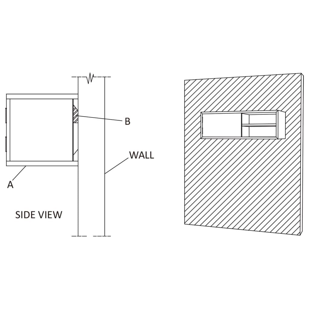 vidaXL Prie sienos montuojama TV spintelė, 180x30x30cm, tikmedis kaina ir informacija | TV staliukai | pigu.lt