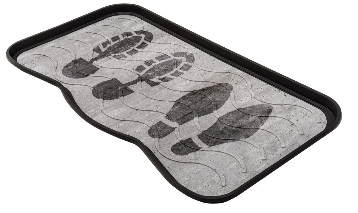 Batų kilimėlis-padėklas 38 x 75 cm, su pėdsakais kaina ir informacija | Durų kilimėliai | pigu.lt