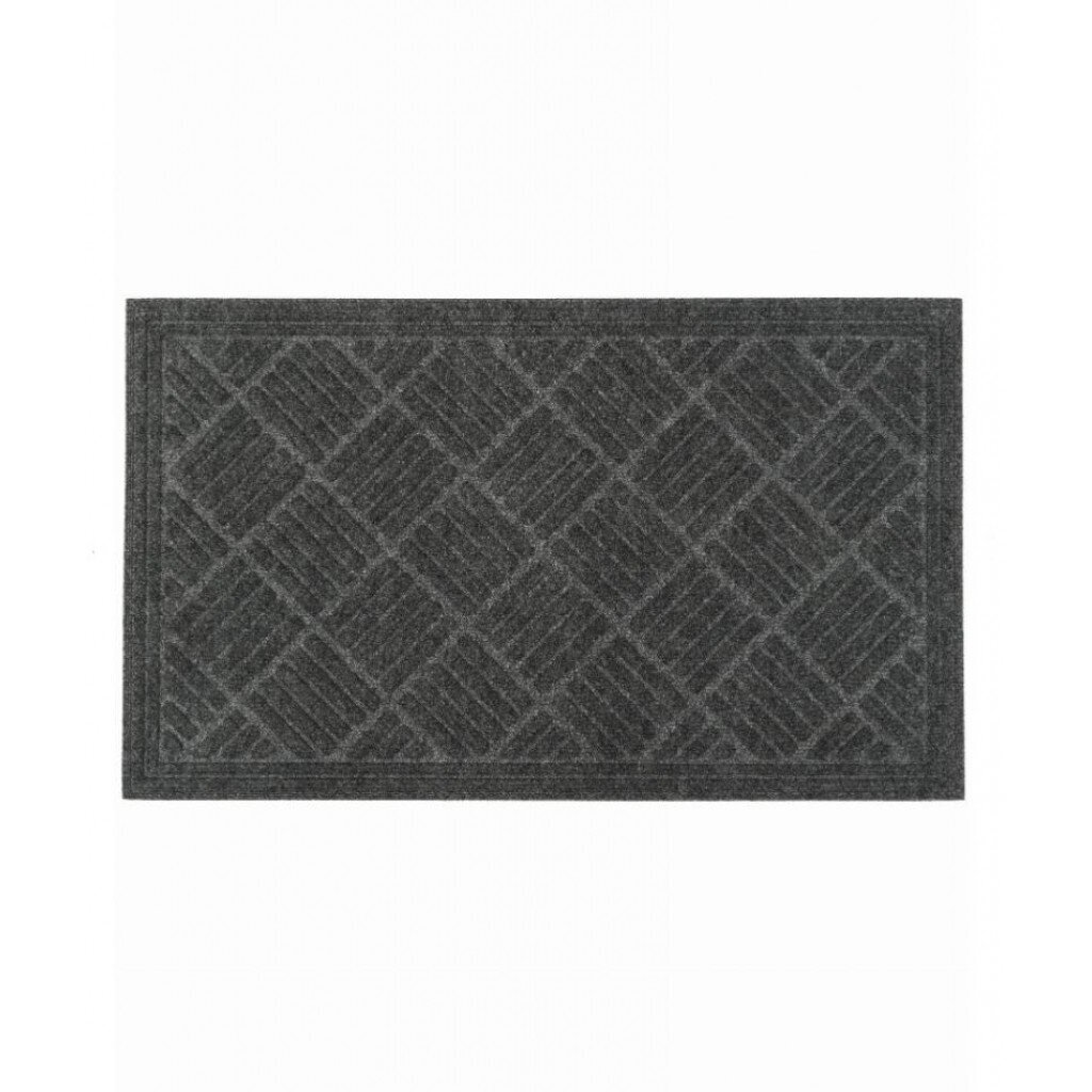 Durų kilimėlis "Contours" 45 x 75 cm, pilkas kaina ir informacija | Durų kilimėliai | pigu.lt