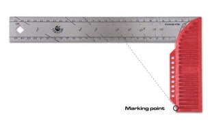 Kampainis su plast. rankena 30 cm kaina ir informacija | Mechaniniai įrankiai | pigu.lt