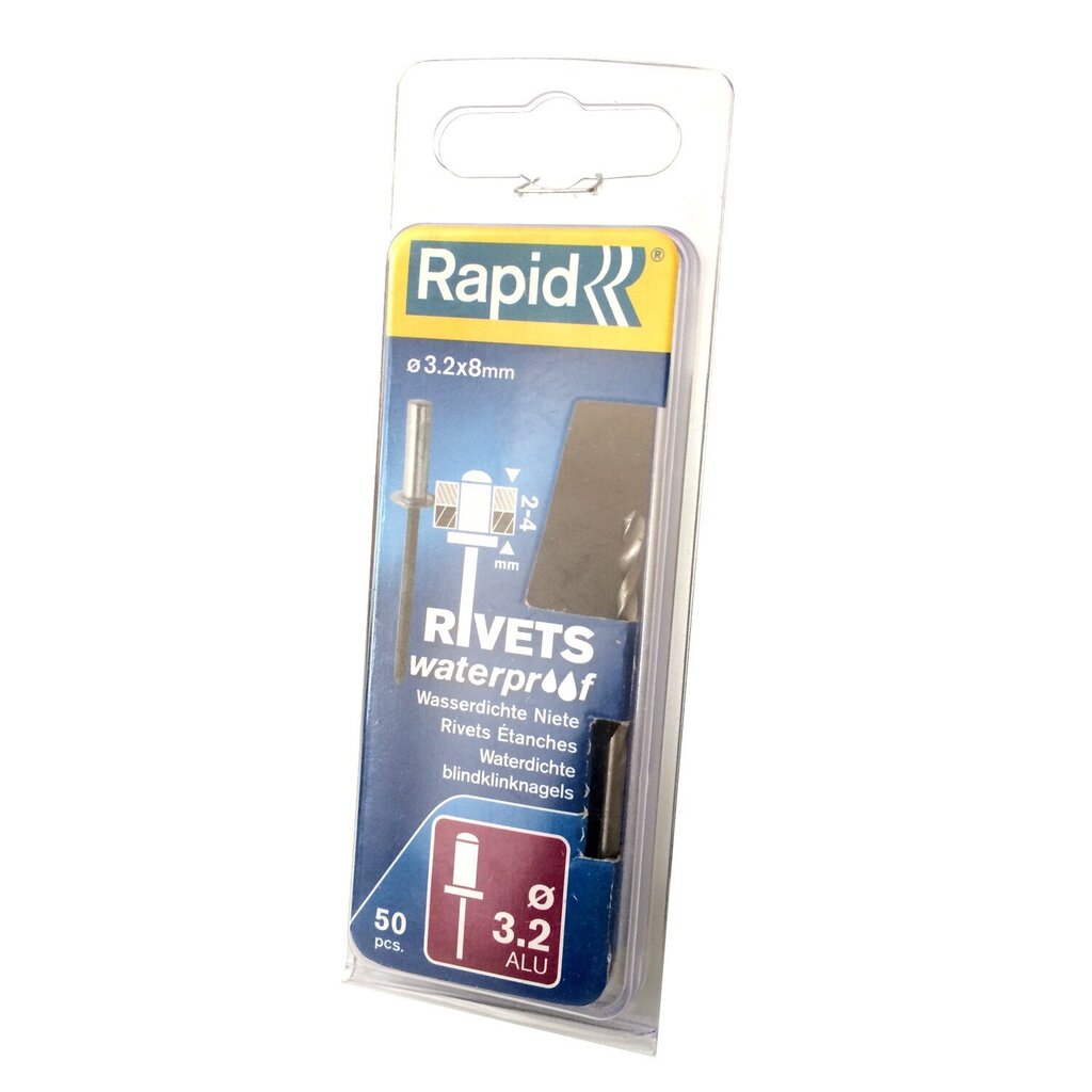 Kniedės Rapid 4x12 mm, 50 vnt. kaina ir informacija | Mechaniniai įrankiai | pigu.lt