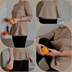 Megztinis moterims Beige stripes kaina ir informacija | Megztiniai moterims | pigu.lt