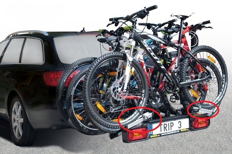 HAKR Trip Kola Middle adapteris 3 arba 4 dviračių vežimui kaina ir informacija | Dviračių laikikliai | pigu.lt