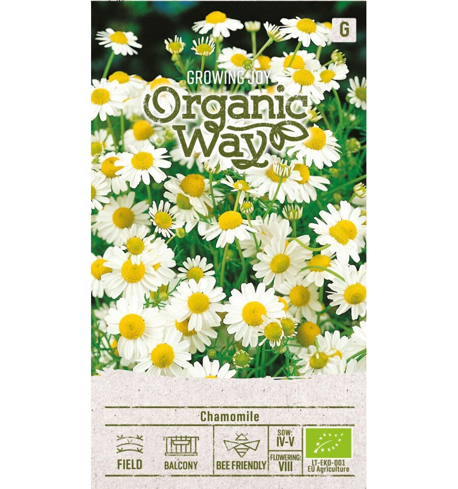 Ramunės vaistinės Organic Way 1,0 g kaina ir informacija | Prieskonių sėklos | pigu.lt