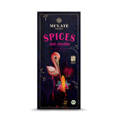 Экологический черный шоколад MULATE SPICES, 80 г цена и информация | Сладости | pigu.lt