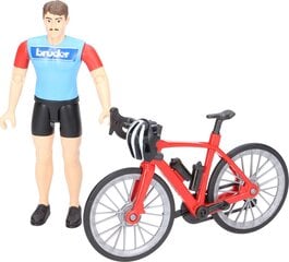 Фигура велосипедиста с гоночным велосипедом Bruder цена и информация | Игрушки для мальчиков | pigu.lt