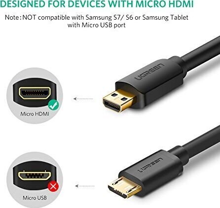 Ugreen (HD127) HDMI, 4K 3D 1m, juodas kaina ir informacija | Kabeliai ir laidai | pigu.lt