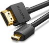 Ugreen (HD127) HDMI, 4K 3D 1m, juodas kaina ir informacija | Kabeliai ir laidai | pigu.lt