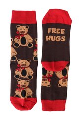 Детские xлопчатобумажные носки коричневого цвета с изображением медвежат Free Hugs цена и информация | Носки, колготки для девочек | pigu.lt