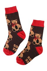 Детские xлопчатобумажные носки коричневого цвета с изображением медвежат Free Hugs цена и информация | Носки, колготки для девочек | pigu.lt