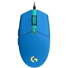 Logitech G203, mėlyna kaina ir informacija | Pelės | pigu.lt