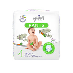 Подгузники-трусики Happy Pants Maxi, 4. размер (8-14 кг), 24 шт. цена и информация | Happy Товары для детей и младенцев | pigu.lt