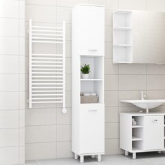 Vonios kambario spintelė, 30x30x179cm, baltos spalvos kaina ir informacija | Vonios spintelės | pigu.lt
