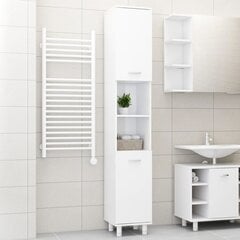Vonios kambario spintelė, 30x30x179cm, balta цена и информация | Шкафчики для ванной | pigu.lt