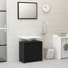 Vonios kambario baldų komplektas, juodos spalvos, MDP kaina ir informacija | Vonios komplektai | pigu.lt