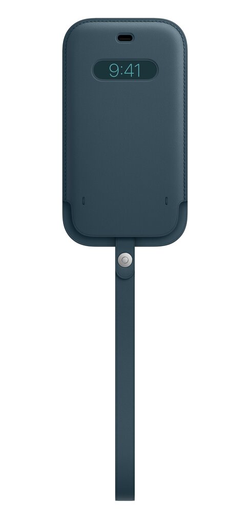 Apple iPhone 12 mini Leather Sleeve with MagSafe, Baltic Blue kaina ir informacija | Telefono dėklai | pigu.lt