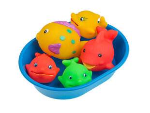 Vonios žaislas jūrų gyvūnai Tullo 5 vnt., 5-9 cm kaina ir informacija | Žaislai kūdikiams | pigu.lt