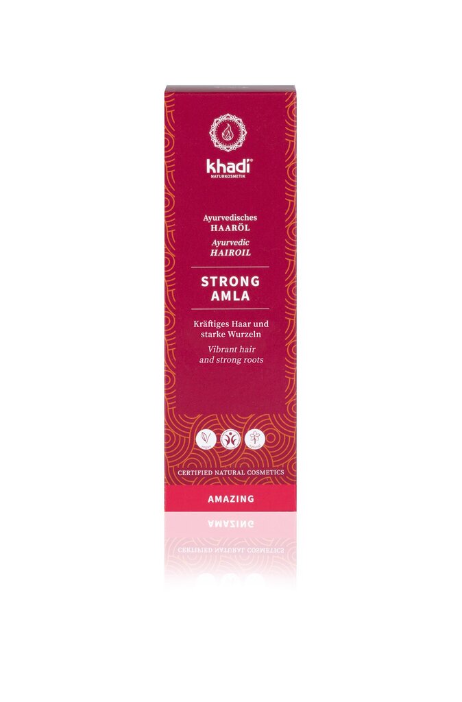 Plaukų aliejus Strong Amla Khadi Naturprodukte, 50 ml kaina ir informacija | Priemonės plaukų stiprinimui | pigu.lt