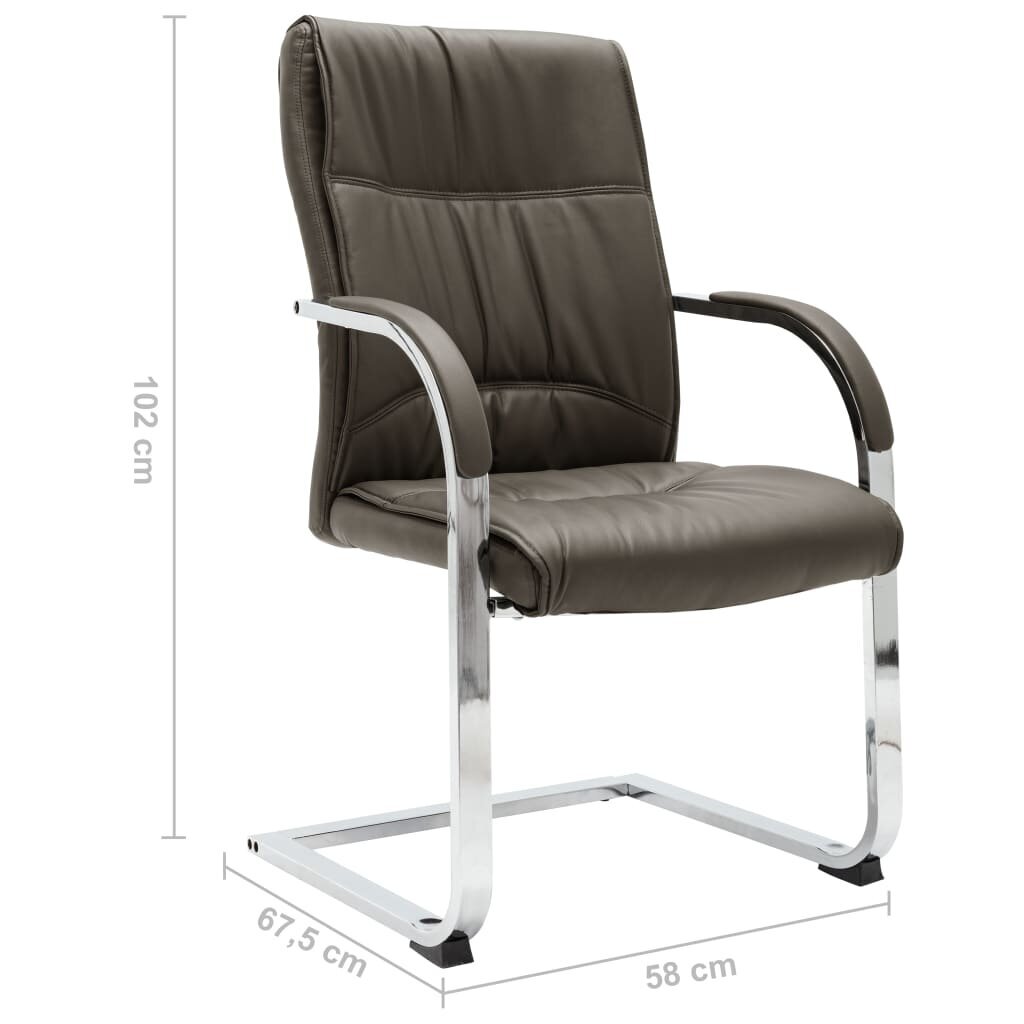 Gembinė biuro kėdė, pilka цена и информация | Biuro kėdės | pigu.lt