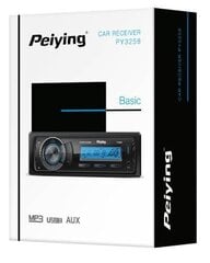 Aвтомагнетола Peiying PY3258 / USB / AUX / RADIO / черная цена и информация | Автомагнитолы, мультимедиа | pigu.lt