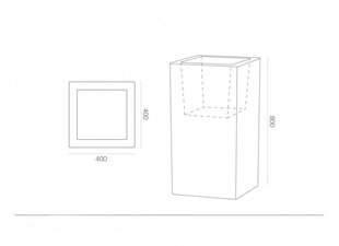 Vazonas Schio Cubo Alto Essential 80 cm Bronzo kaina ir informacija | Vazonai | pigu.lt