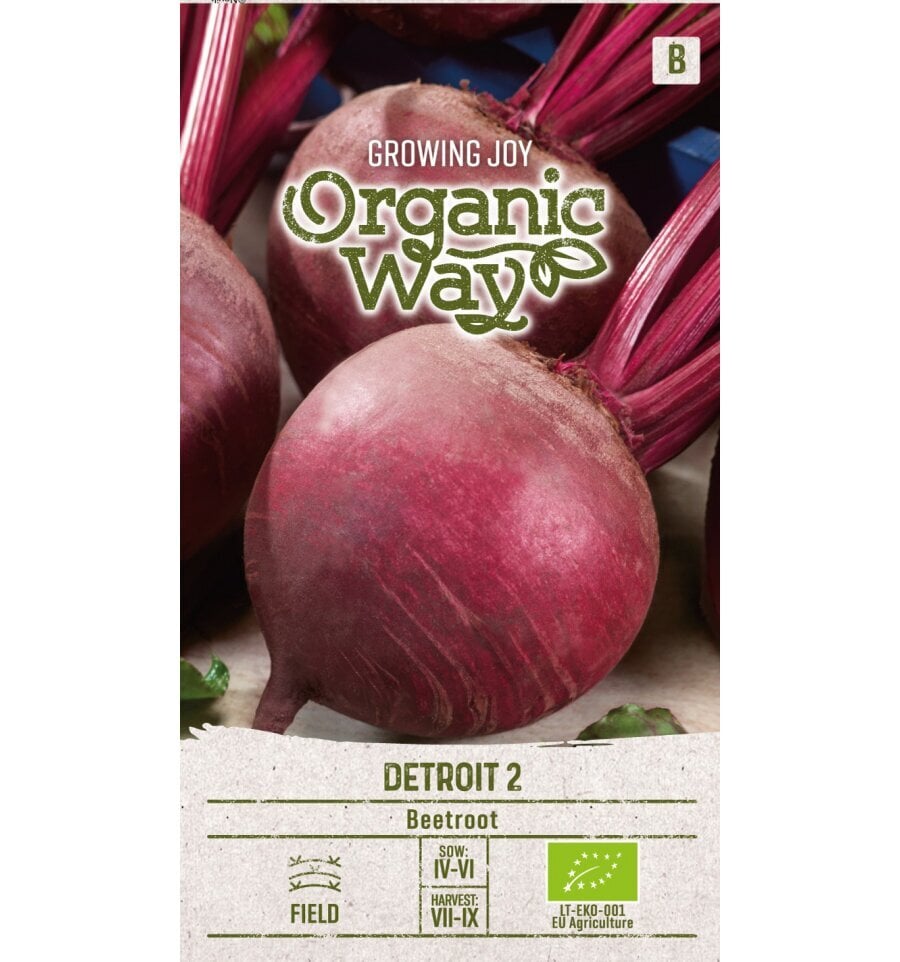 Burokėliai Raudonieji Detroit 2 Organic Way 3,0 g цена и информация | Daržovių, uogų sėklos | pigu.lt