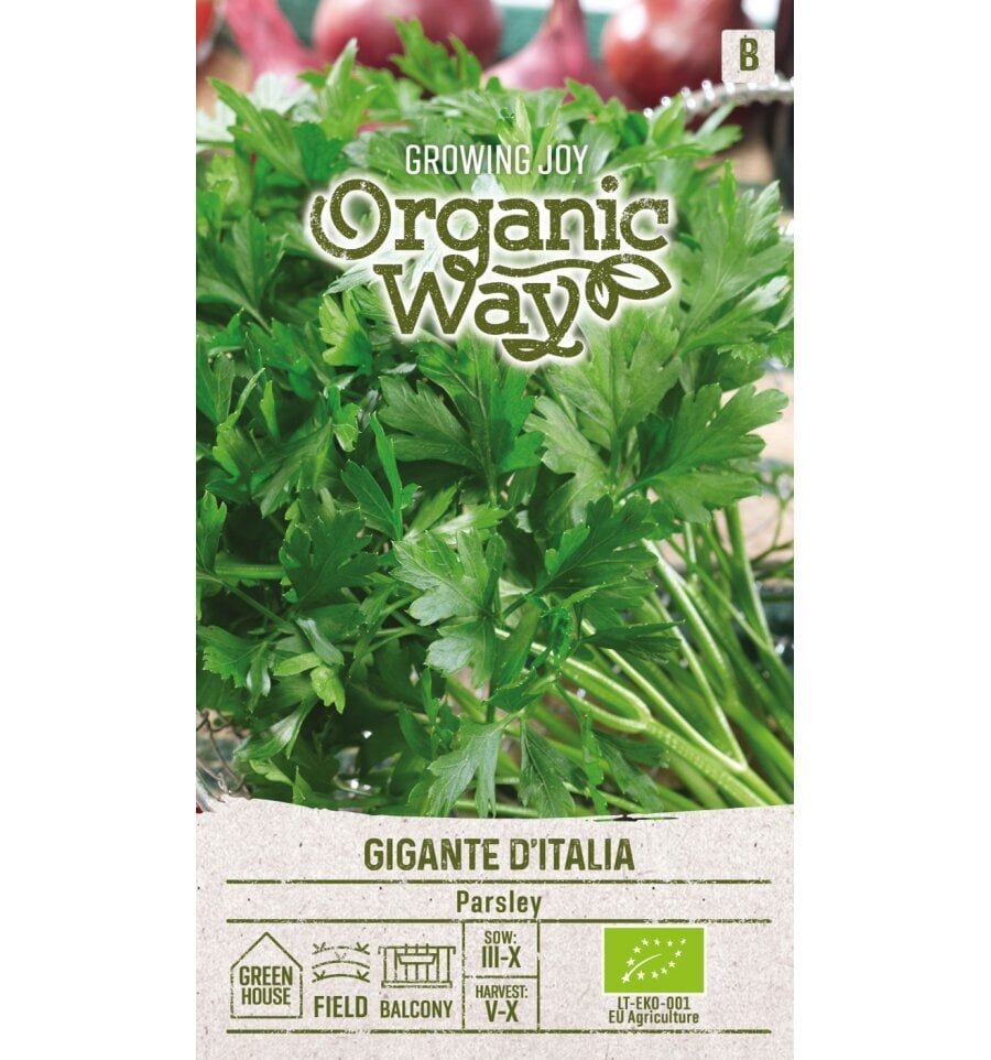 Petražolės sėjamosios lapinės Gigante D'italia Organic Way 2,0 G цена и информация | Daržovių, uogų sėklos | pigu.lt