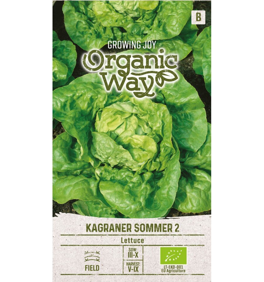 Salotos sėjamosios Kagraner Sommer 2 Organic Way 1,0 g kaina ir informacija | Daržovių, uogų sėklos | pigu.lt