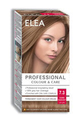 Plaukų dažai Elea Professional Colour& Care 7.3 Warm hazelnut, 123ml kaina ir informacija | Plaukų dažai | pigu.lt