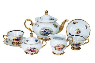 Чайный севриз Sterne Porcelan «Фрукты» 6 персон, 15 предметов цена и информация | Стаканы, фужеры, кувшины | pigu.lt