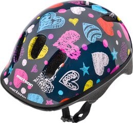 Детский шлем Meteor KS06 Hearts, черный цена и информация | Шлемы | pigu.lt