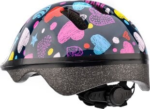 Детский шлем Meteor KS06 Hearts, черный цена и информация | Шлемы | pigu.lt