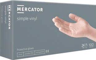 Mercator Vinylex-PF vinilinės pirštinės be pudros L, 100 vnt. kaina ir informacija | Valymo reikmenys ir priedai | pigu.lt