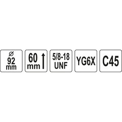 Universali gręžimo karūna TCT 5/8" 92 mm kaina ir informacija | Mechaniniai įrankiai | pigu.lt